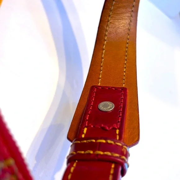 Dooney & Bourke Limited Edition 1975 Red /Burgundy Dillen Belvedere Hobo  Bag - Picture 9 of 13